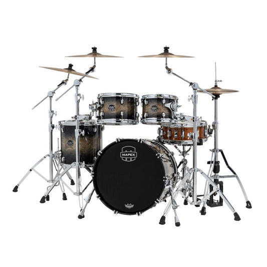 Mapex Saturn VI Fusion 4pc Drum Set 20/10/12/14 Black Ink Burst - Drum Center Of Portsmouth