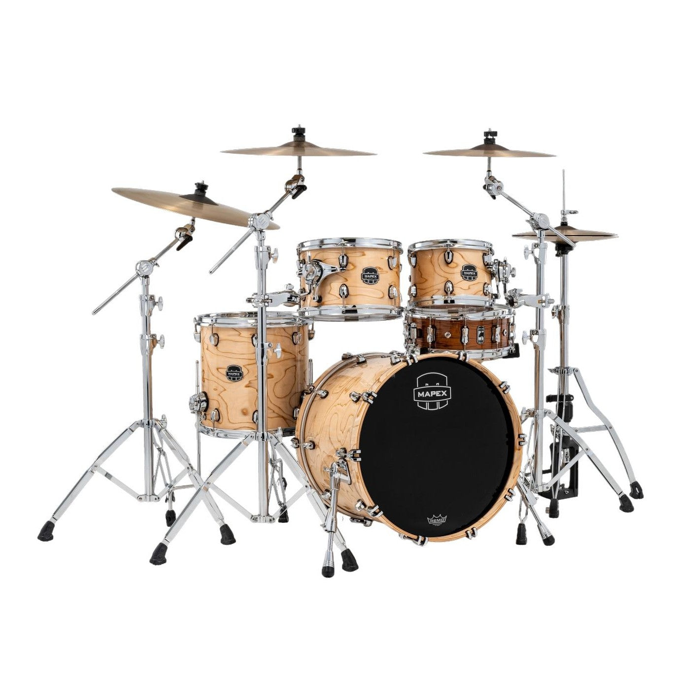 Mapex Saturn VI Fusion 4pc Drum Set 20/10/12/14 Exotic Natural Burl - Drum Center Of Portsmouth
