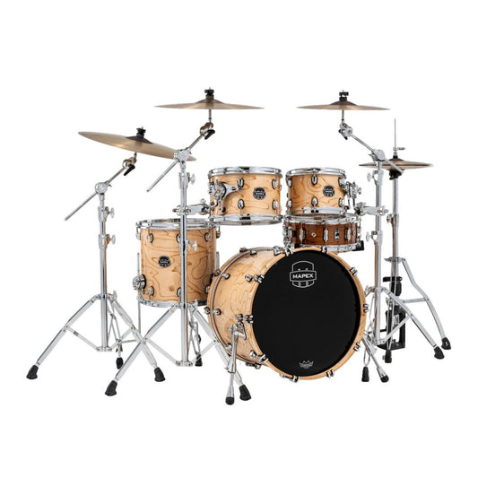 Mapex Saturn VI Fusion 4pc Drum Set 20/10/12/14 Exotic Natural Burl - Drum Center Of Portsmouth