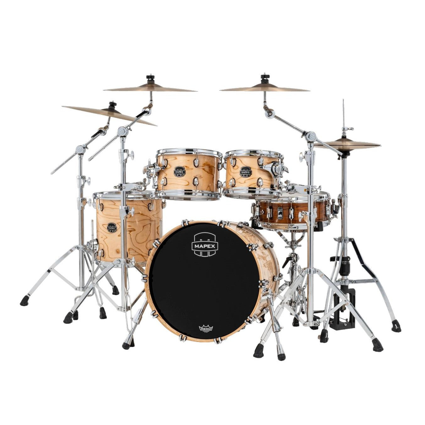Mapex Saturn VI Fusion 4pc Drum Set 20/10/12/14 Exotic Natural Burl - Drum Center Of Portsmouth