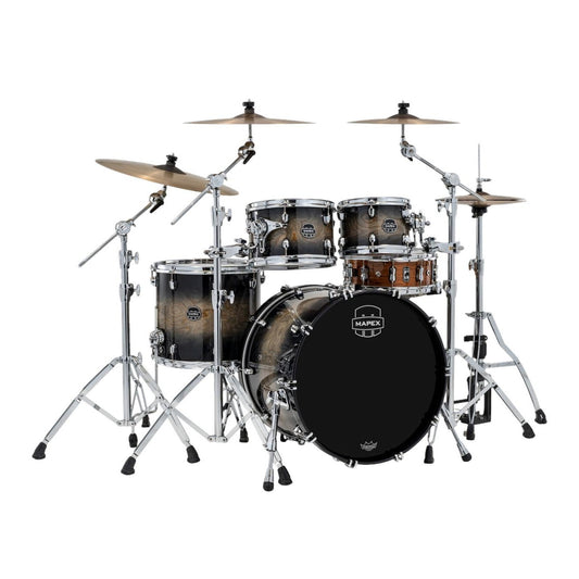 Mapex Saturn VI Rock 4pc Drum Set 22/10/12/16 Black Ink Burst - Drum Center Of Portsmouth