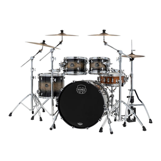 Mapex Saturn VI Rock 4pc Drum Set 22/10/12/16 Black Ink Burst - Drum Center Of Portsmouth