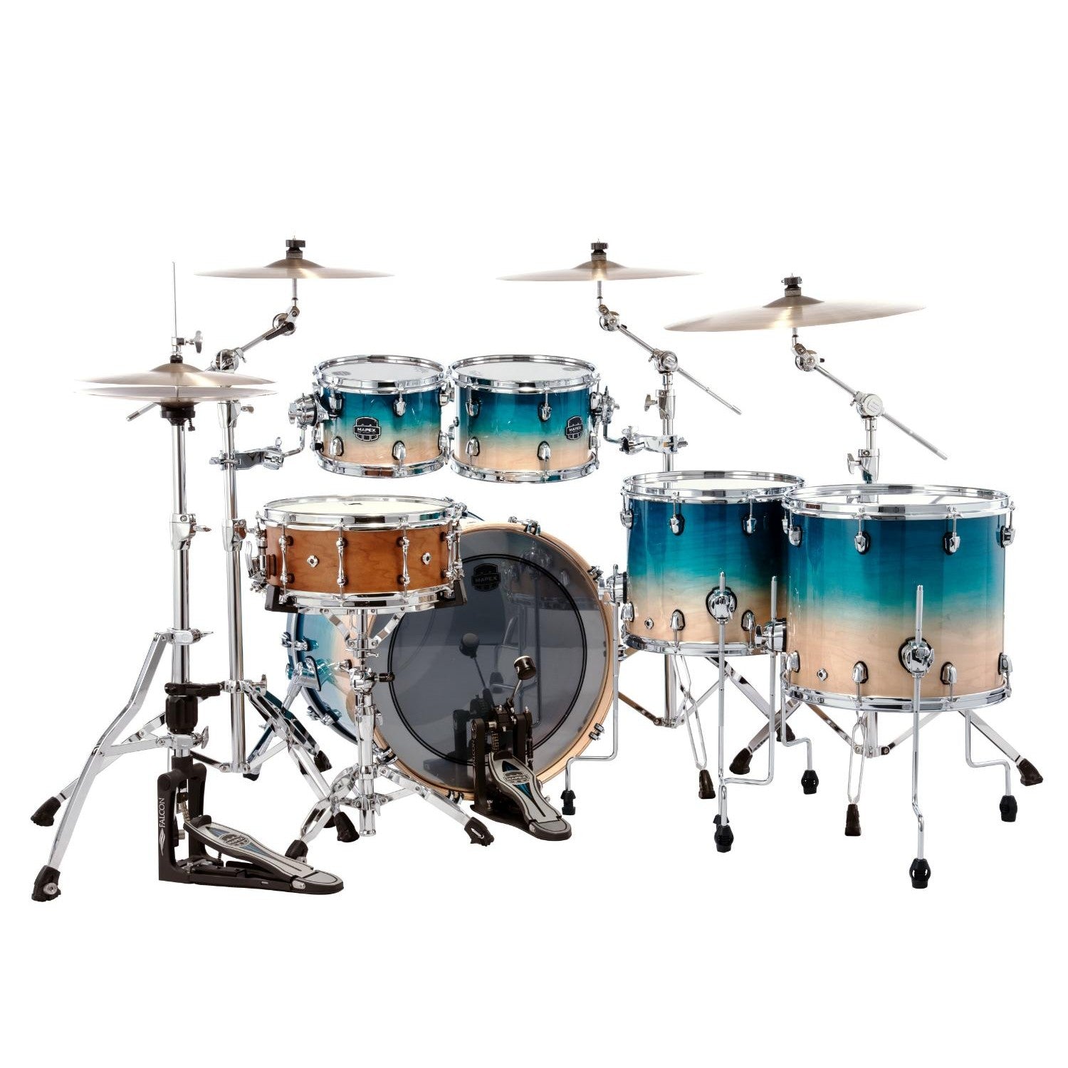 Mapex Saturn Studioease 5pc Drum Set Aqua Fade - Drum Center Of Portsmouth