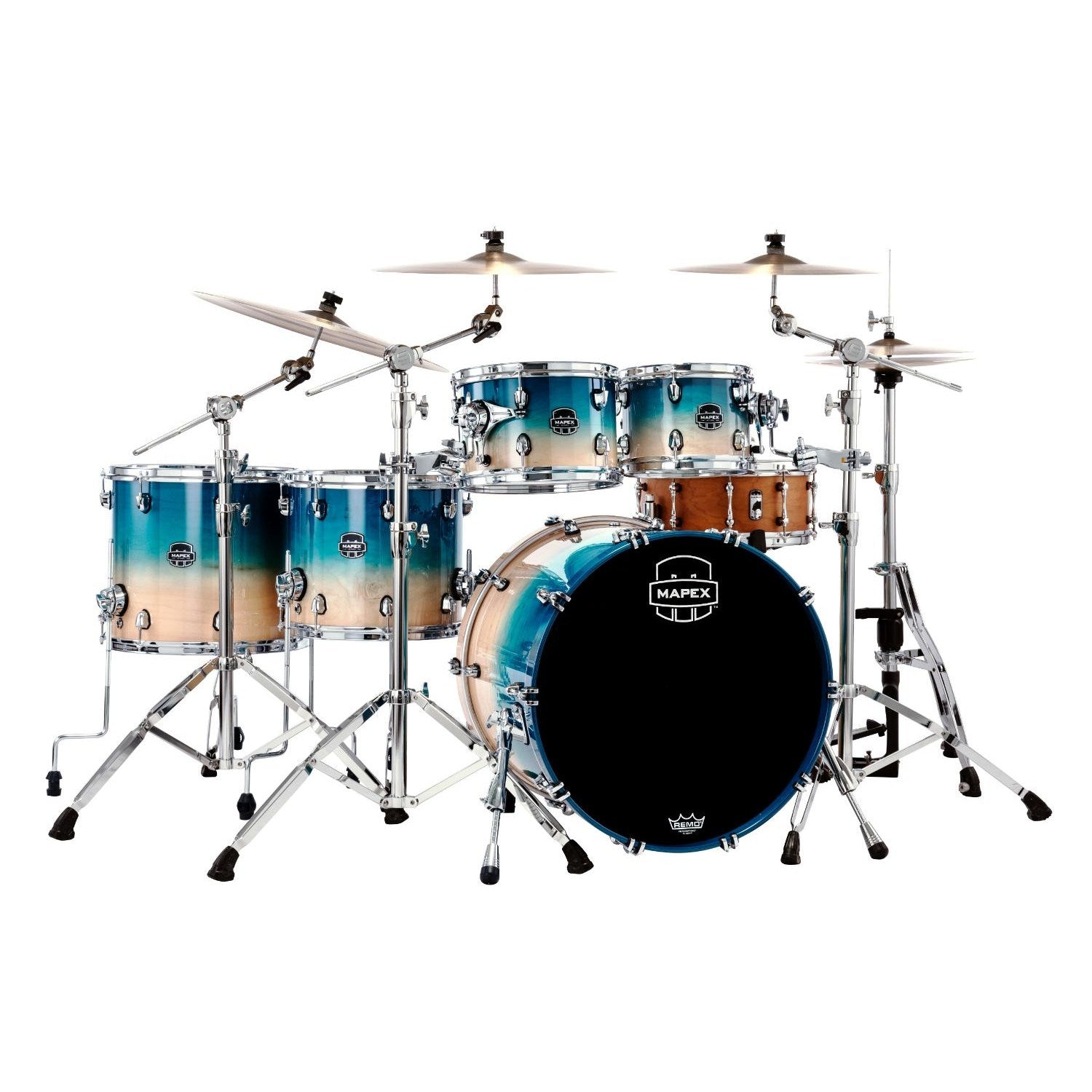 Mapex Saturn Studioease 5pc Drum Set Aqua Fade - Drum Center Of Portsmouth