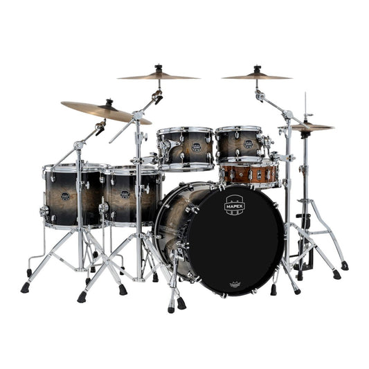 Mapex Saturn VI Studioease 5pc Drum Set 22/10/12/14/16 Black Ink Burst - Drum Center Of Portsmouth