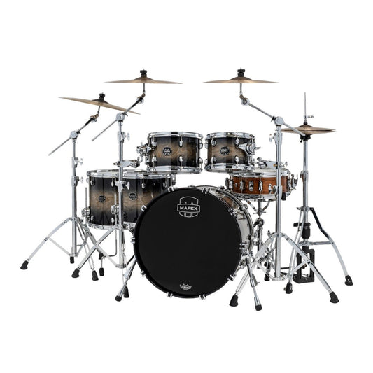Mapex Saturn VI Studioease 5pc Drum Set 22/10/12/14/16 Black Ink Burst - Drum Center Of Portsmouth