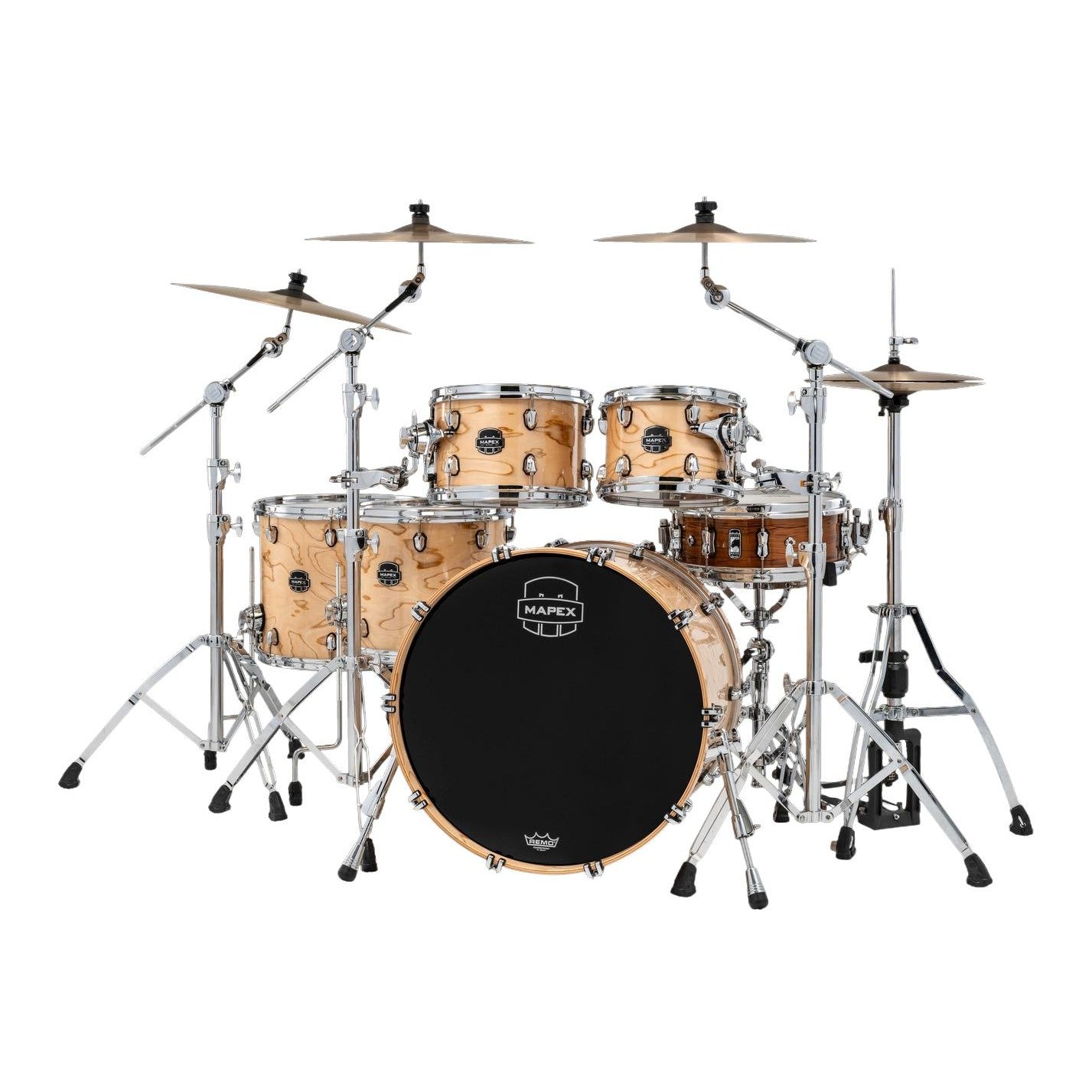 Mapex Saturn VI Studioease 5pc Drum Set 22/10/12/14/16 Exotic Natural Burl - Drum Center Of Portsmouth