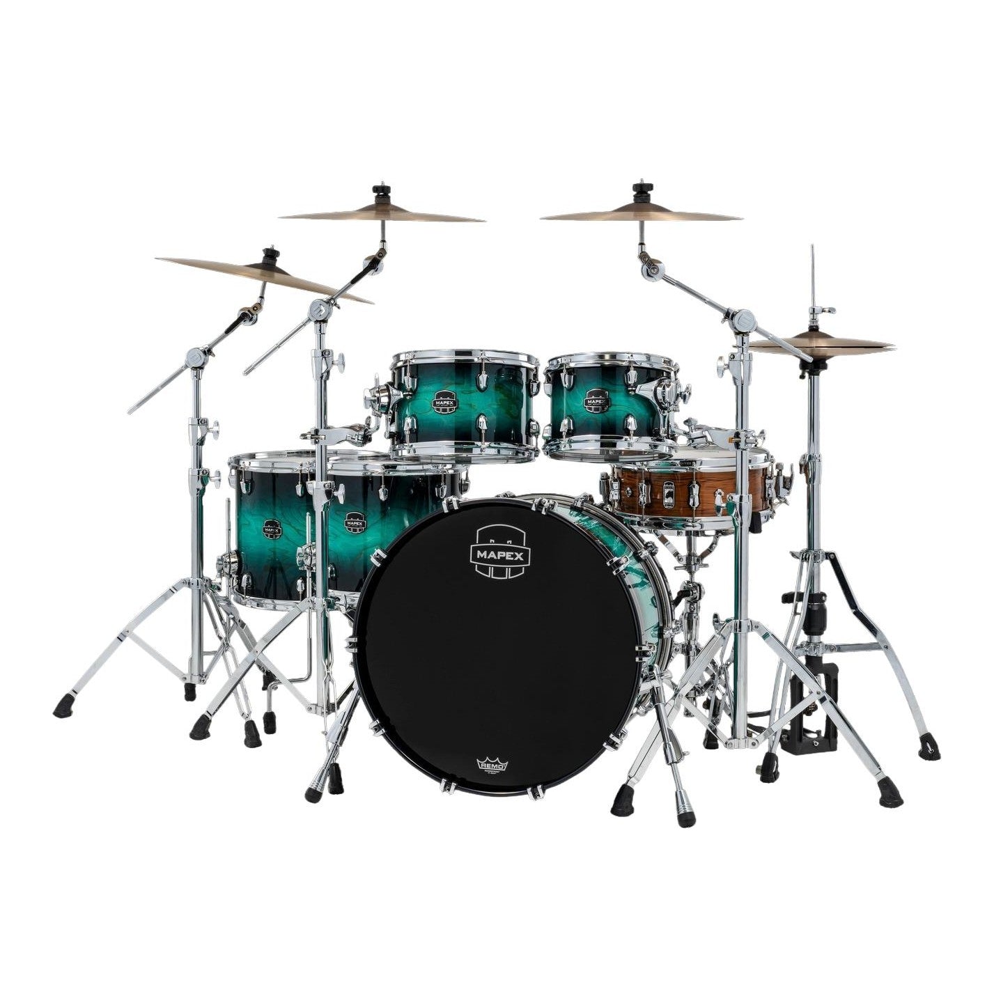 Mapex Saturn VI Studioease 5pc Drum Set 22/10/12/14/16 Marine Teal Burst - Drum Center Of Portsmouth