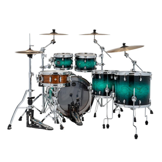 Mapex Saturn VI Studioease 5pc Drum Set 22/10/12/14/16 Marine Teal Burst - Drum Center Of Portsmouth