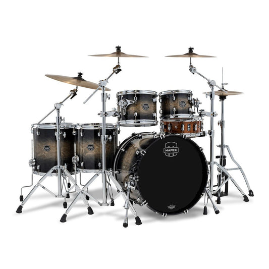 Mapex Saturn VI Studioease Standard 5pc Drum Set 22/10/12/14/16 Black Ink Burst - Drum Center Of Portsmouth