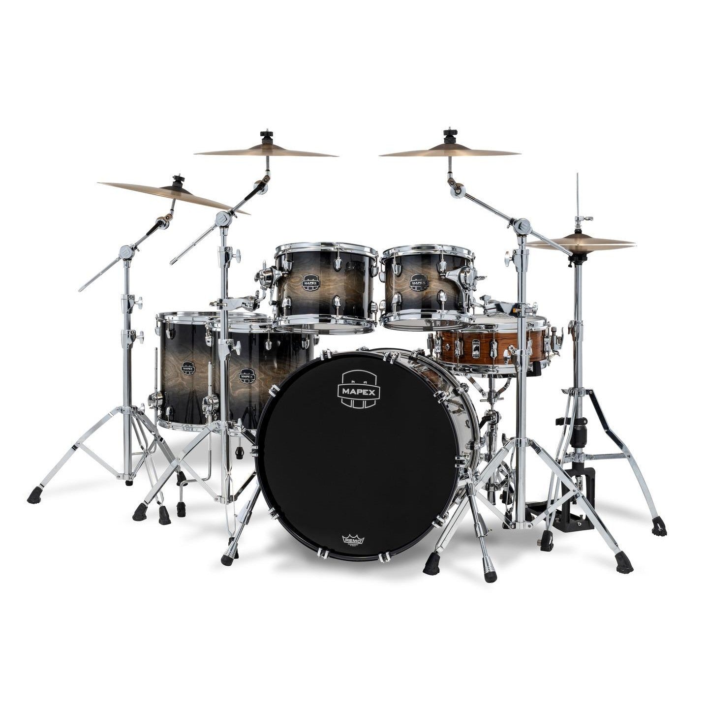 Mapex Saturn VI Studioease Standard 5pc Drum Set 22/10/12/14/16 Black Ink Burst - Drum Center Of Portsmouth