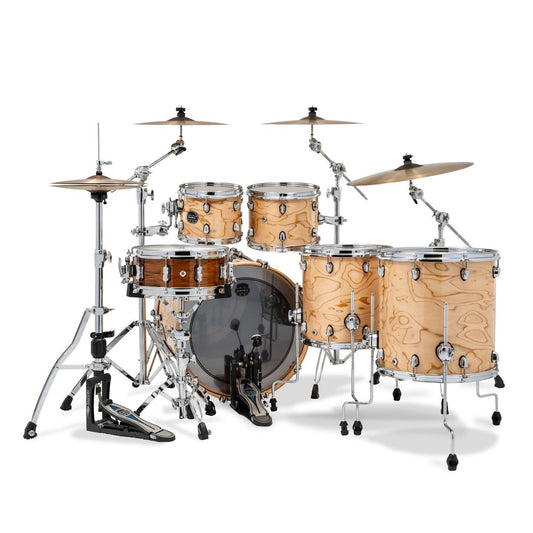 Mapex Saturn VI Studioease Standard 5pc Drum Set 22/10/12/14/16 Exotic Natural Burl - Drum Center Of Portsmouth