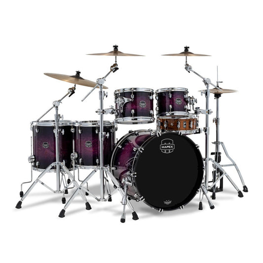 Mapex Saturn VI Studioease Standard 5pc Drum Set 22/10/12/14/16 Royal Purple Burst - Drum Center Of Portsmouth