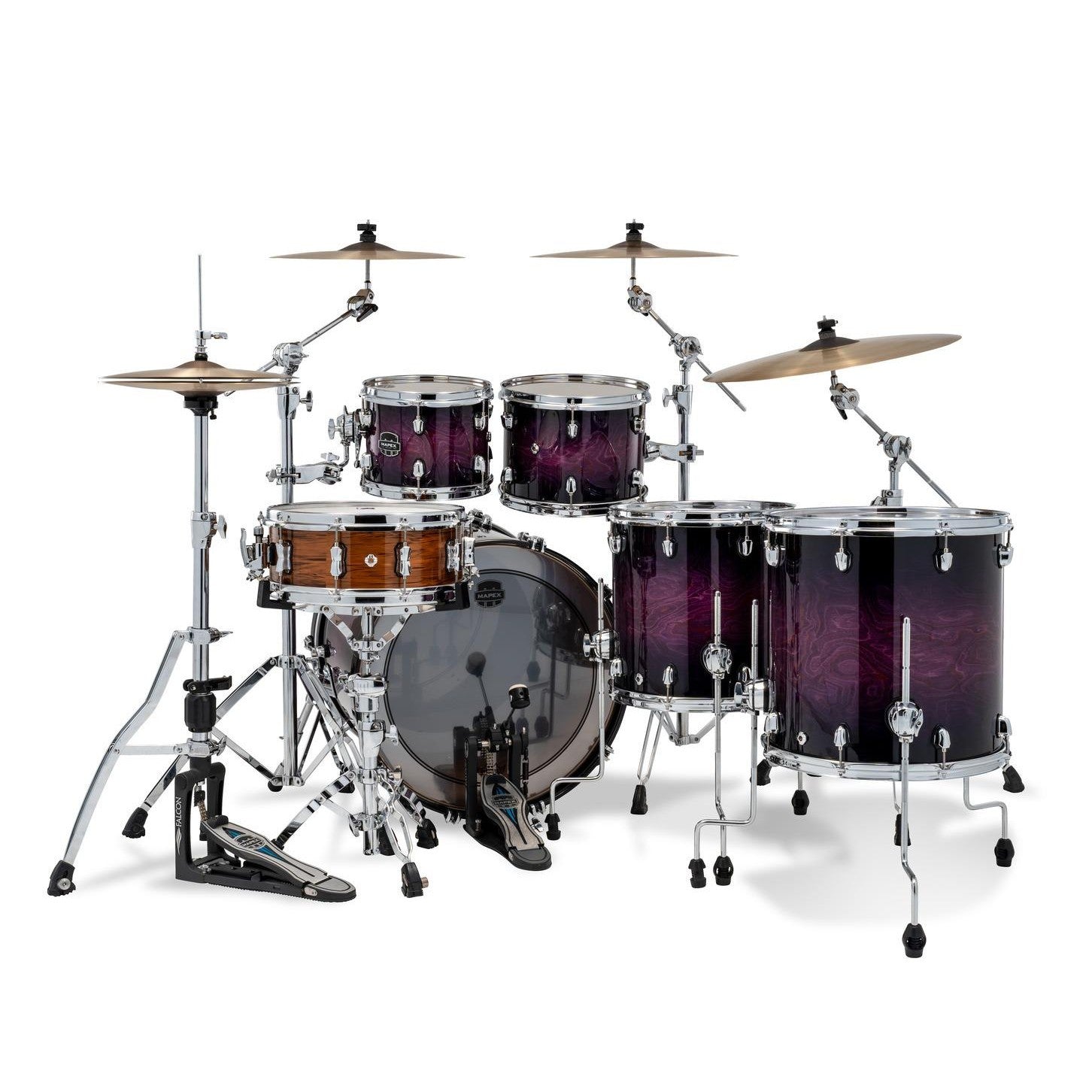 Mapex Saturn VI Studioease Standard 5pc Drum Set 22/10/12/14/16 Royal Purple Burst - Drum Center Of Portsmouth