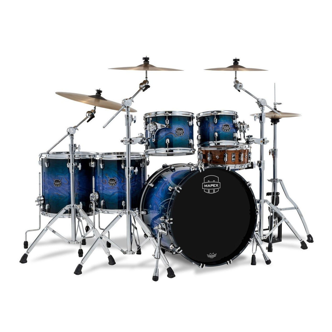 Mapex Saturn VI Studioease Standard 5pc Drum Set 22/10/12/14/16 Cobalt Burst - Drum Center Of Portsmouth