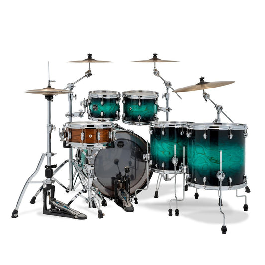 Mapex Saturn VI Studioease Standard 5pc Drum Set 22/10/12/14/16 Marine Teal Burst - Drum Center Of Portsmouth