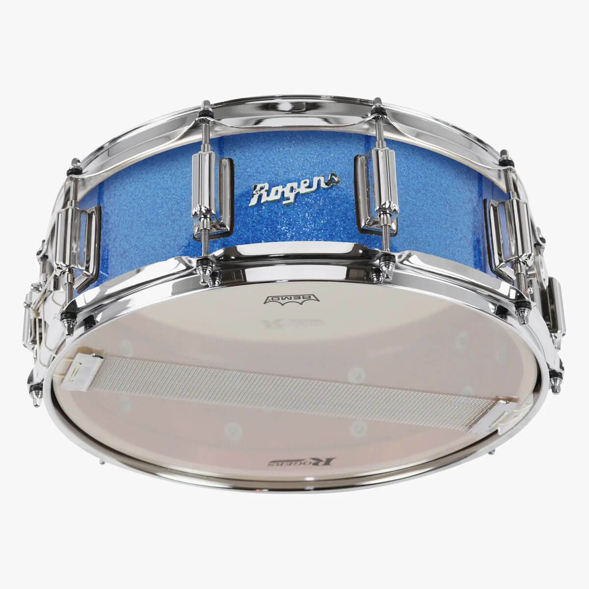 Rogers SuperTen Wood Shell Snare Drum 14x5 Blue Sparkle - Drum Center Of Portsmouth