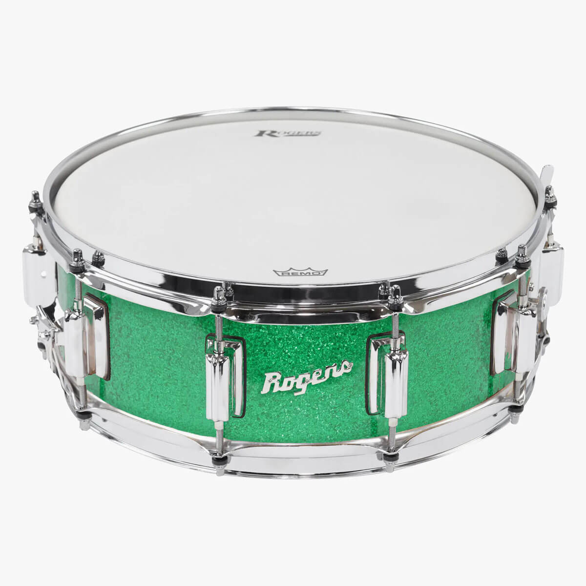 Rogers SuperTen Wood Shell Snare Drum 14x5 Green Sparkle - Drum Center Of Portsmouth