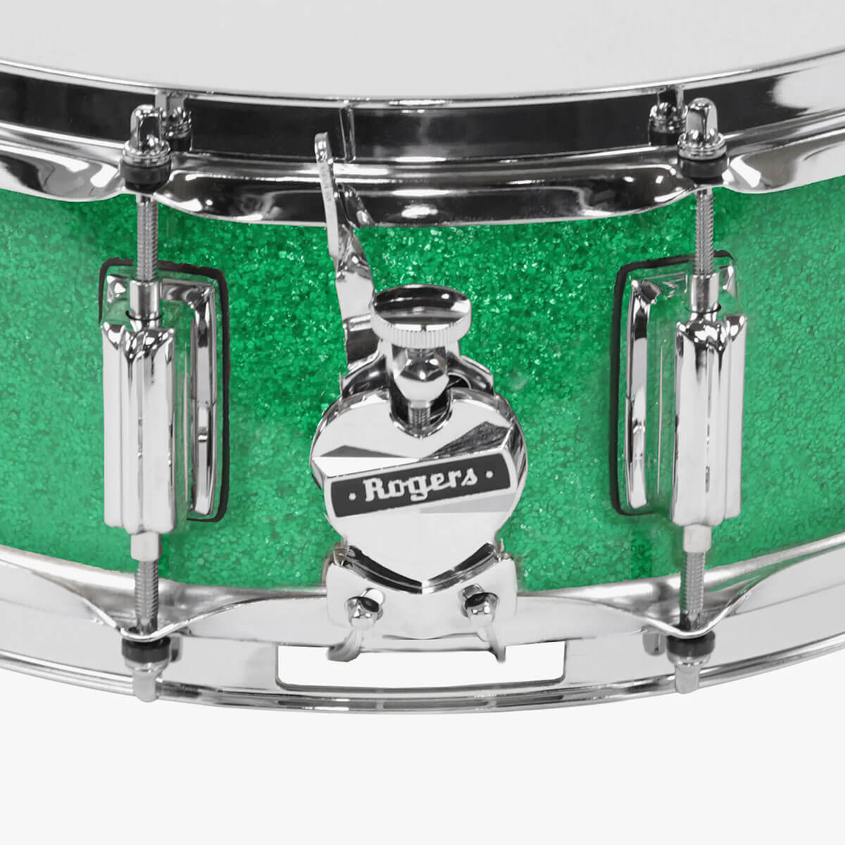 Rogers SuperTen Wood Shell Snare Drum 14x5 Green Sparkle - Drum Center Of Portsmouth