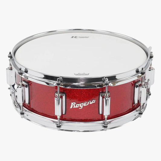 Rogers SuperTen Wood Shell Snare Drum 14x5 Red Sparkle - Drum Center Of Portsmouth