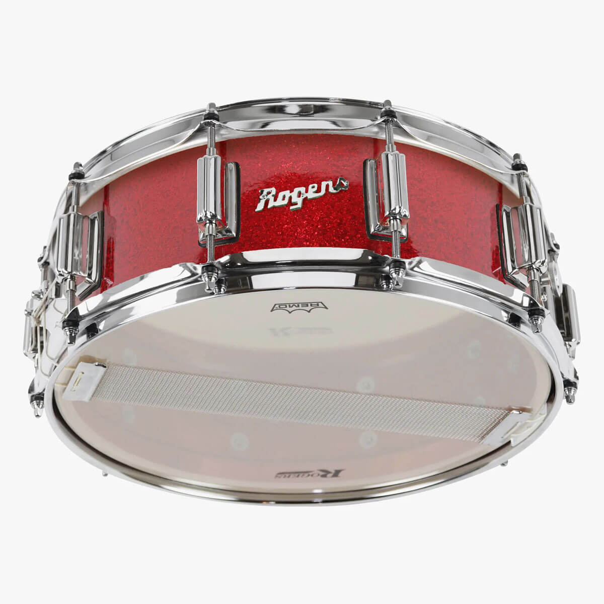 Rogers SuperTen Wood Shell Snare Drum 14x5 Red Sparkle - Drum Center Of Portsmouth