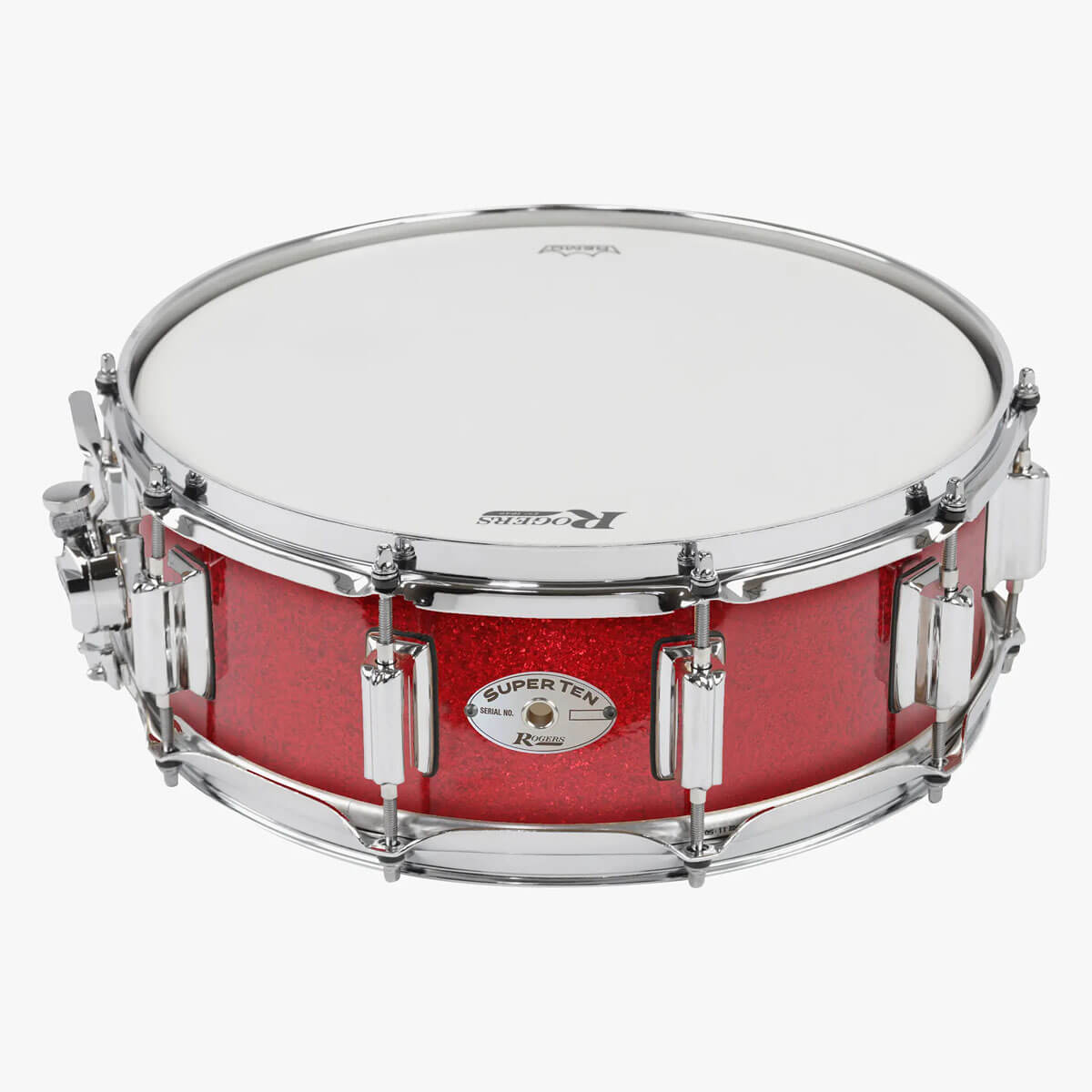 Rogers SuperTen Wood Shell Snare Drum 14x5 Red Sparkle - Drum Center Of Portsmouth