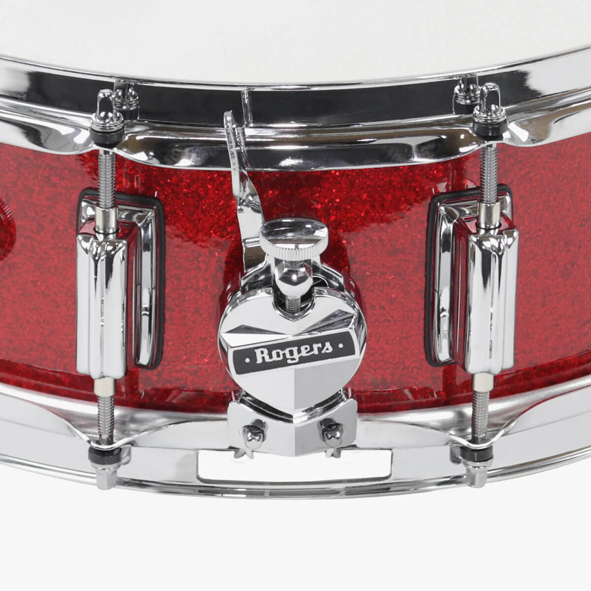 Rogers SuperTen Wood Shell Snare Drum 14x5 Red Sparkle - Drum Center Of Portsmouth