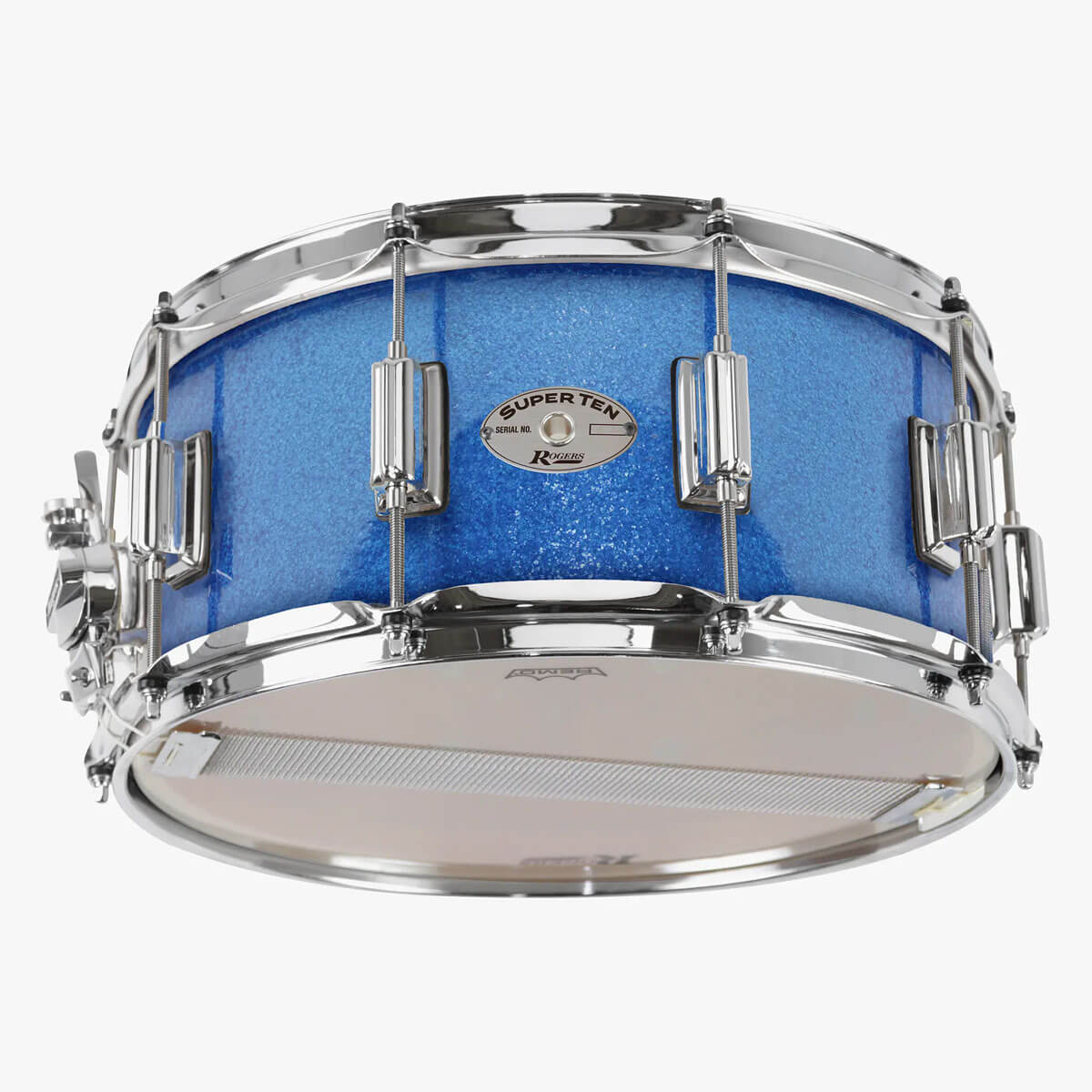 Rogers SuperTen Wood Shell Snare Drum 14x6.5 Blue Sparkle - Drum Center Of Portsmouth