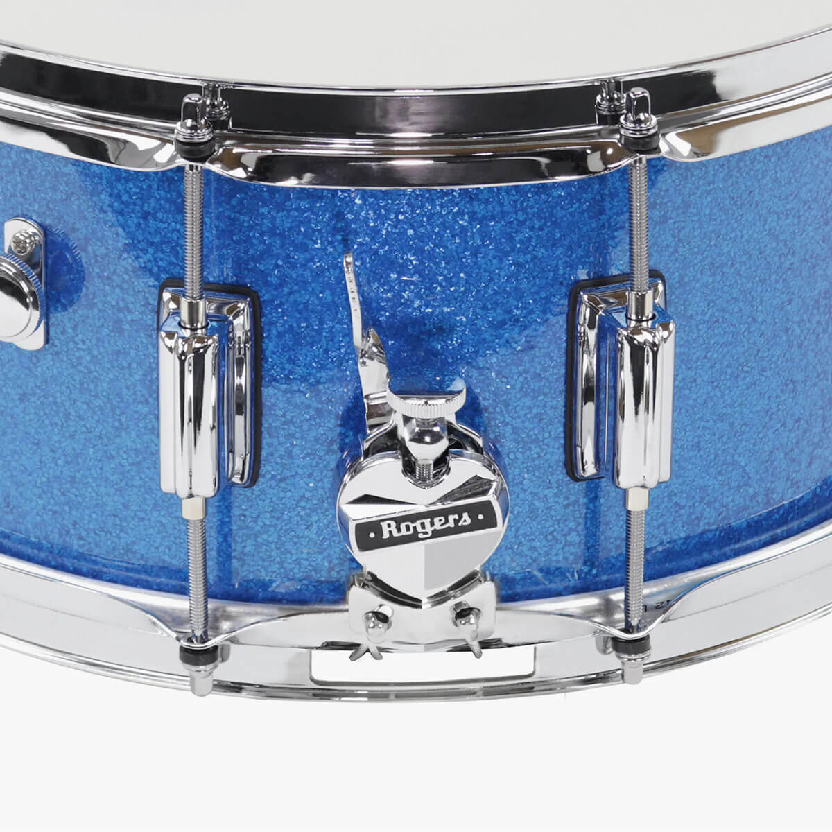 Rogers SuperTen Wood Shell Snare Drum 14x6.5 Blue Sparkle - Drum Center Of Portsmouth