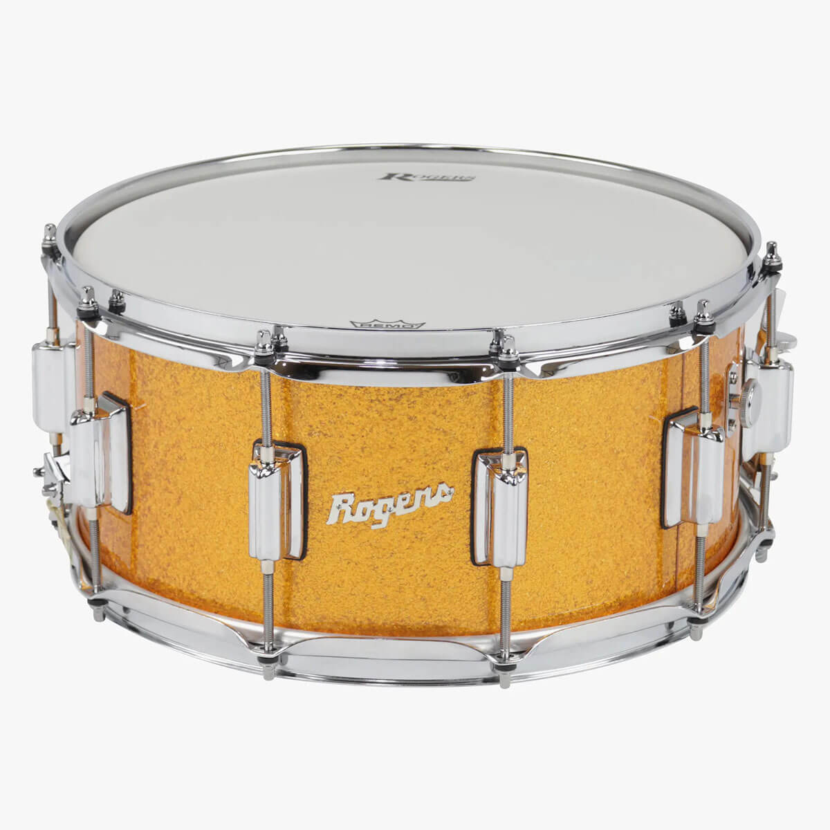 Rogers SuperTen Wood Shell Snare Drum 14x6.5 Gold Sparkle - Drum Center Of Portsmouth