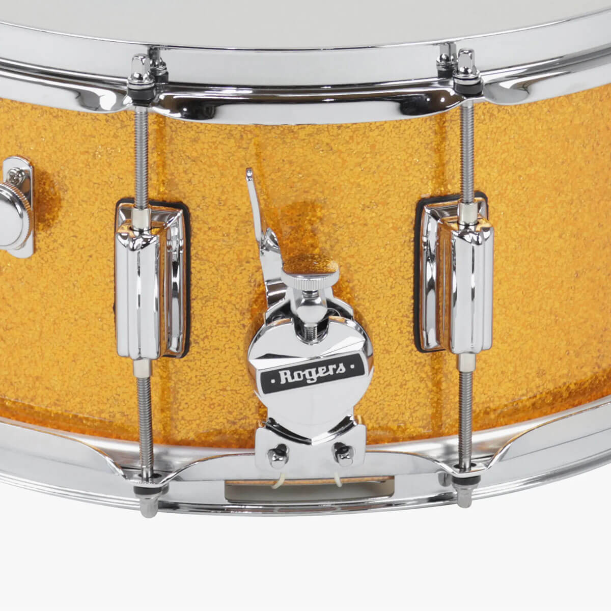 Rogers SuperTen Wood Shell Snare Drum 14x6.5 Gold Sparkle - Drum Center Of Portsmouth