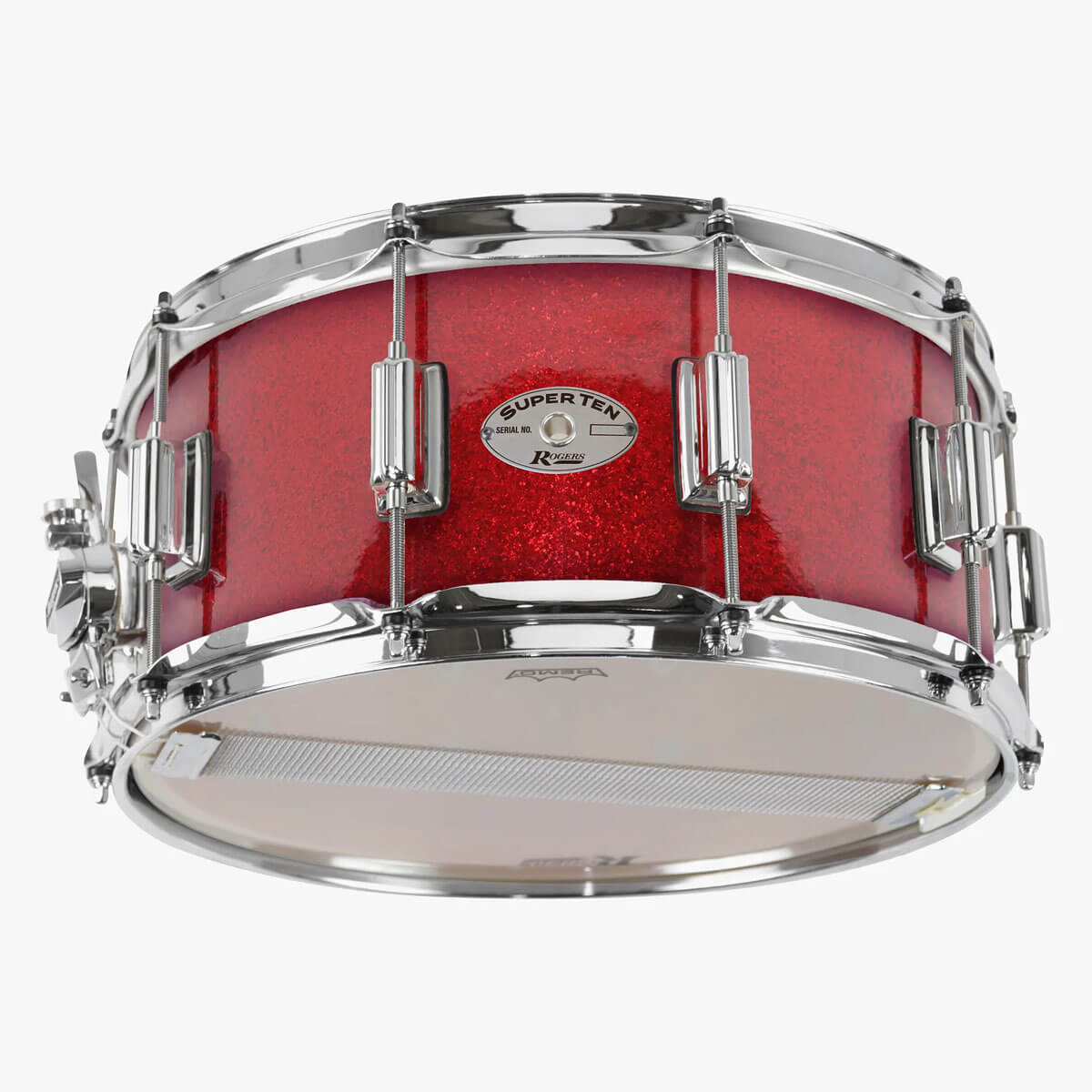 Rogers SuperTen Wood Shell Snare Drum 14x6.5 Red Sparkle - Drum Center Of Portsmouth