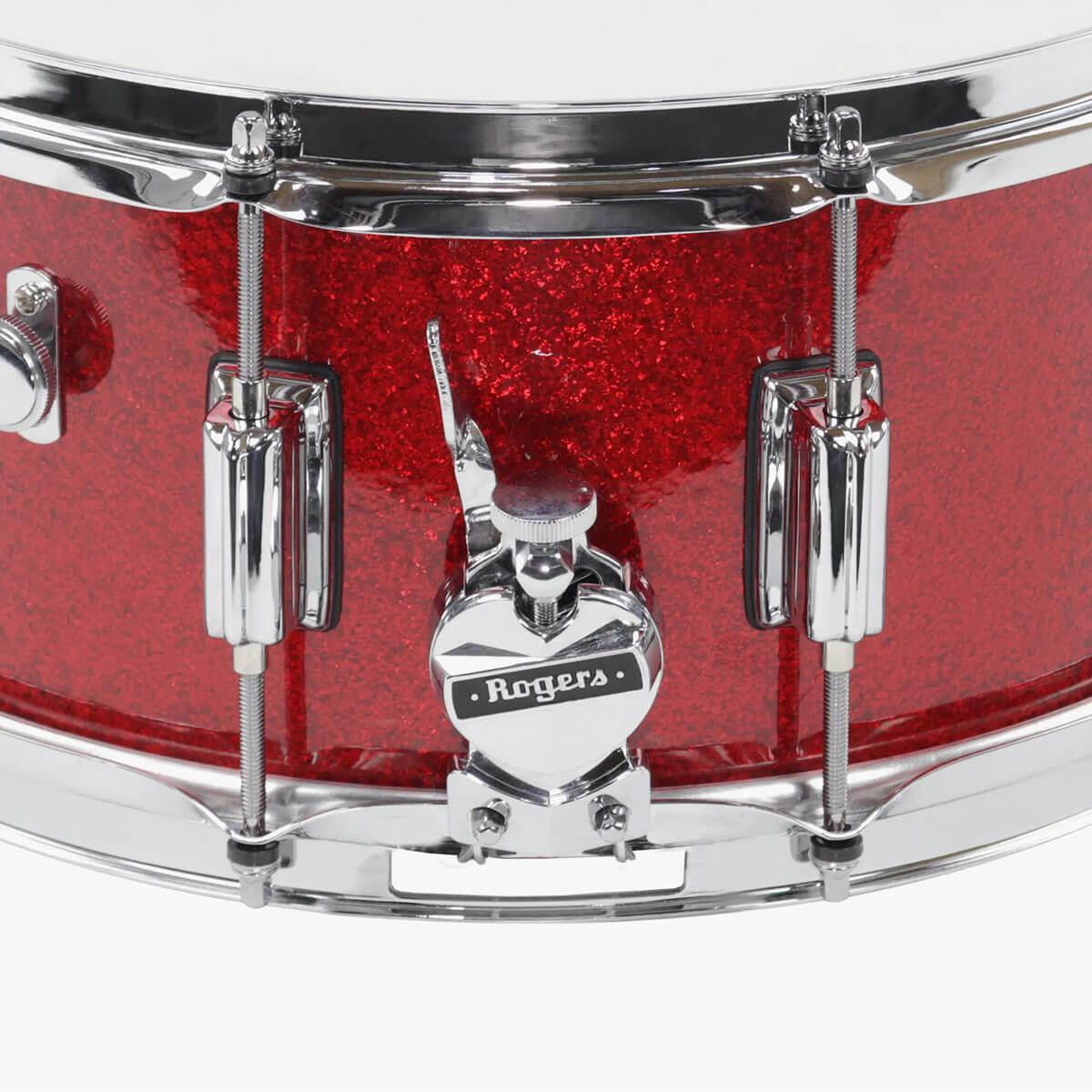 Rogers SuperTen Wood Shell Snare Drum 14x6.5 Red Sparkle - Drum Center Of Portsmouth