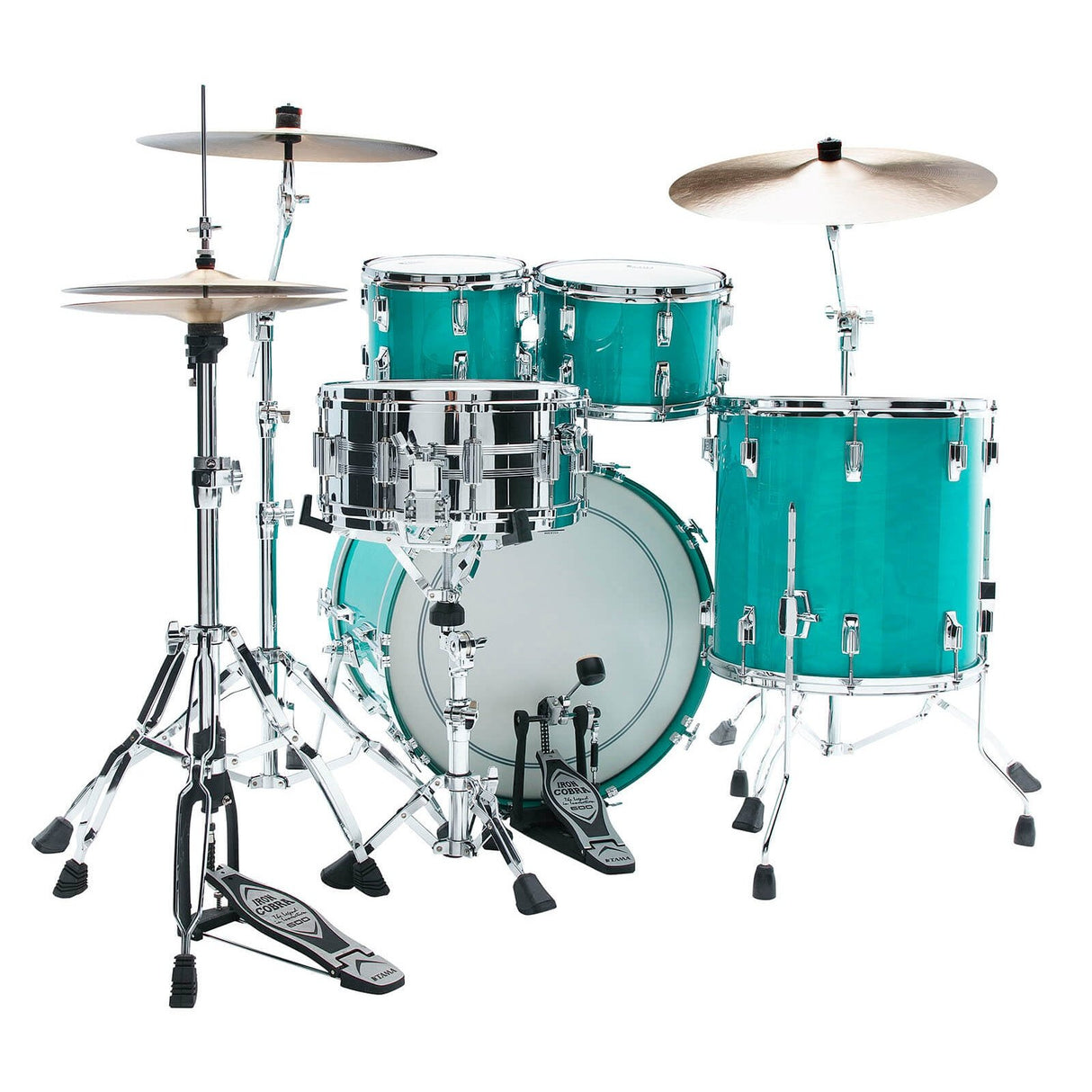 EMBARGOED UNTIL JAN 10 - Tama 50th Anniversary Superstar Reissue 4pc Drum Set Aqua Marine - Drum Center Of Portsmouth