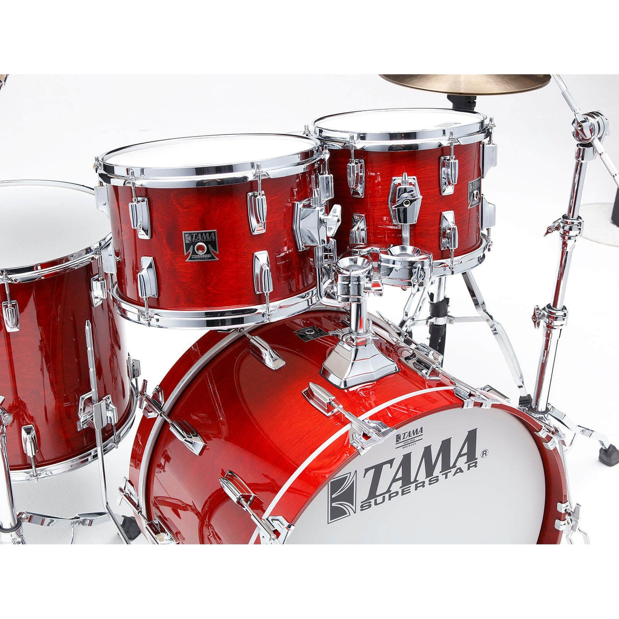 EMBARGOED UNTIL JAN 10 - Tama 50th Anniversary Superstar Reissue 4pc Drum Set Cherry Wine - Drum Center Of Portsmouth