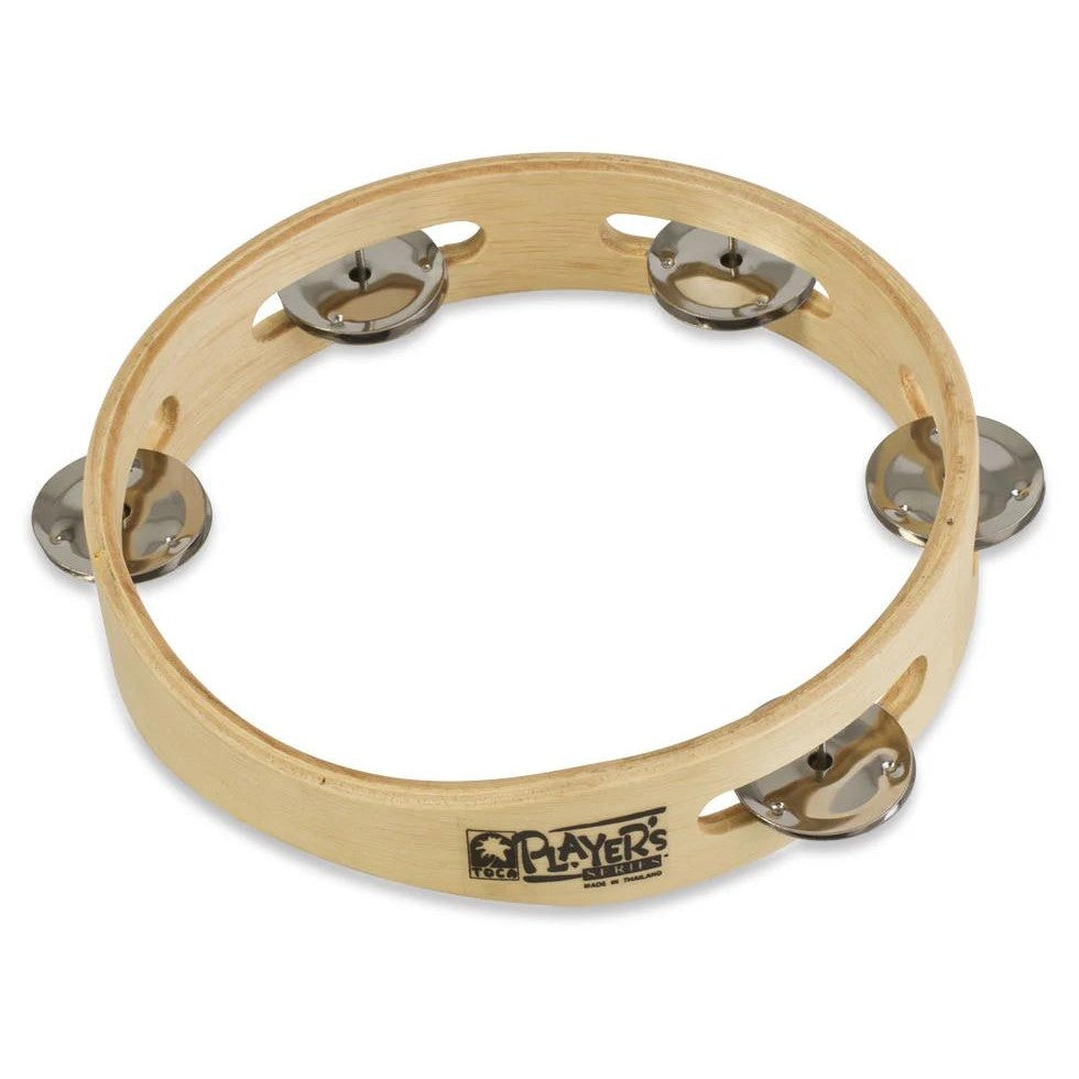 Toca Player's Wood Tambourine 7.5" Single Row - Drum Center Of Portsmouth