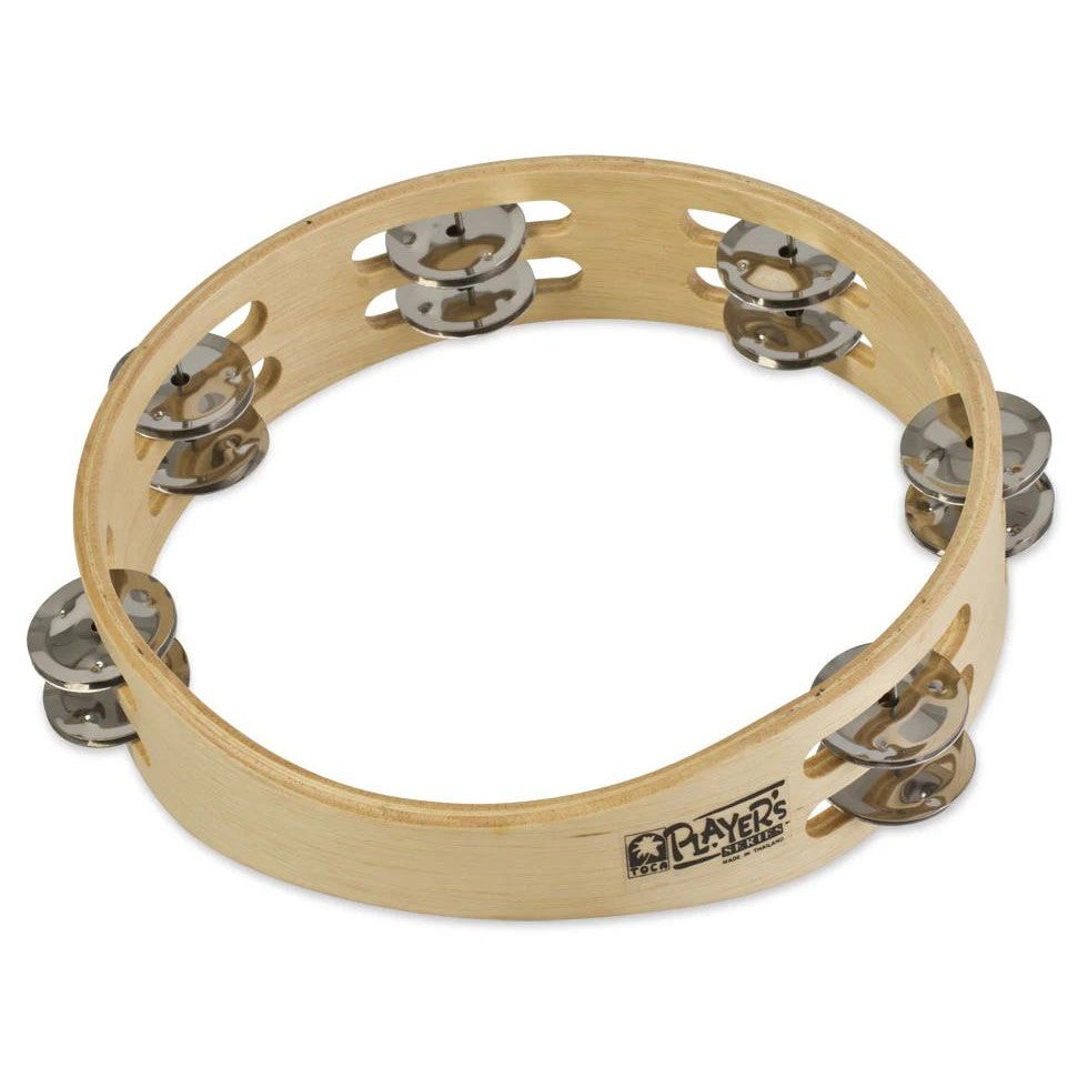 Toca Player's Wood Tambourine 9" Double Row - Drum Center Of Portsmouth