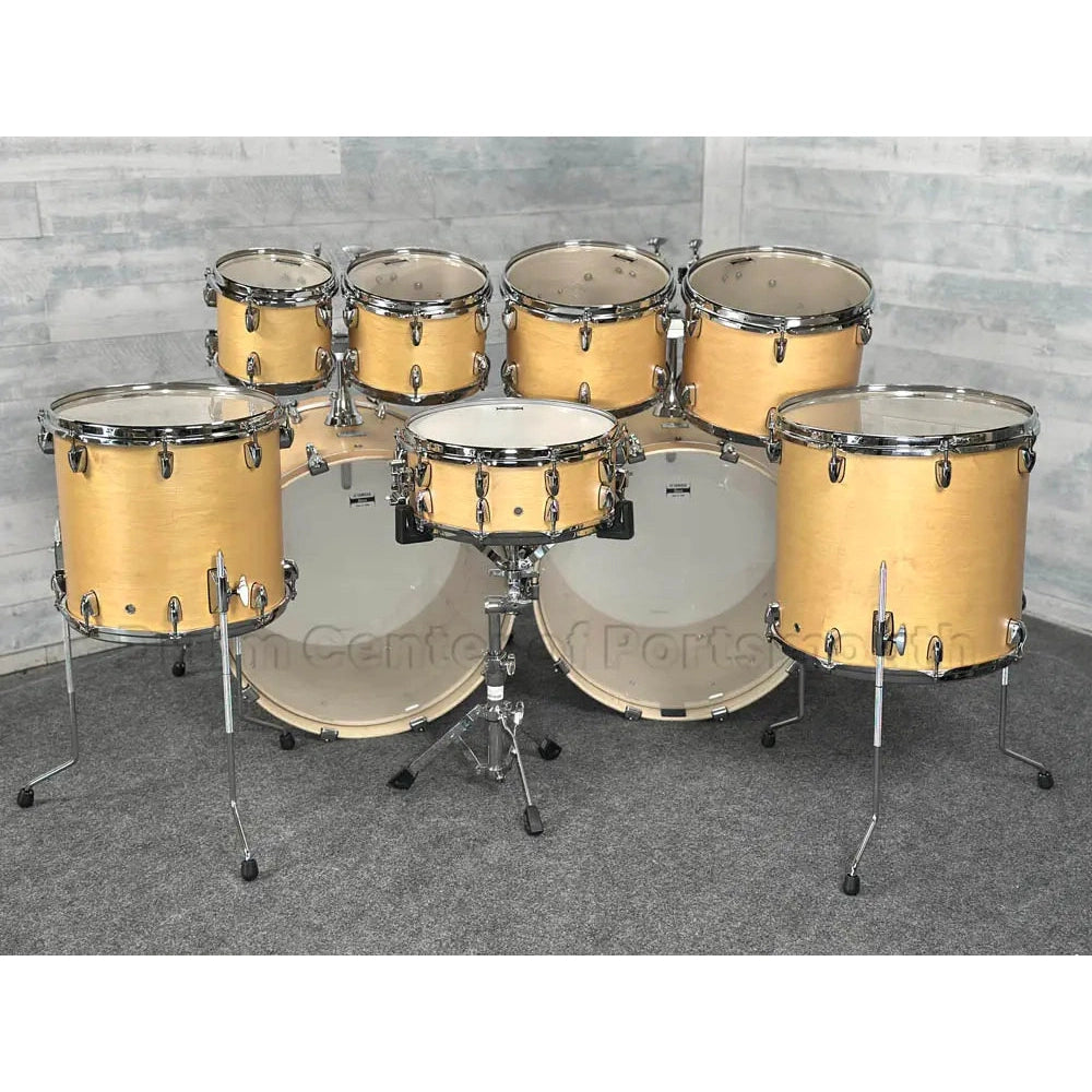 Yamaha Tour Custom Maple 9pc Double Bass Drum Set Butterscotch Satin