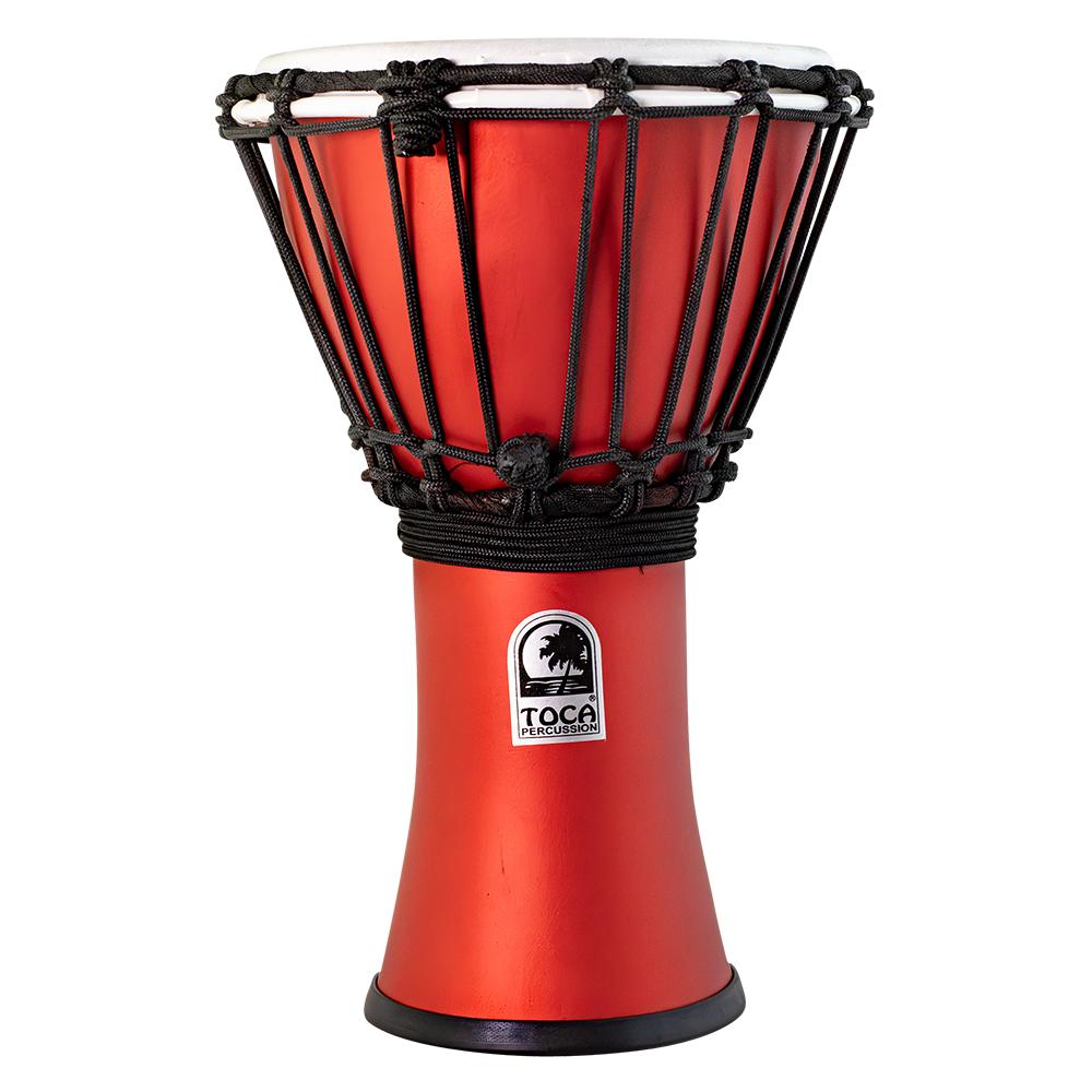 Toca Freestyle ColorSound Djembe 7" Matte Racing Red - Drum Center Of Portsmouth