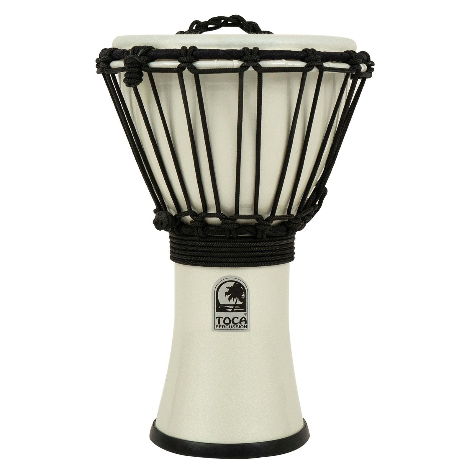 Toca Freestyle Colorsound Djembe 7" Metallic White - Drum Center Of Portsmouth