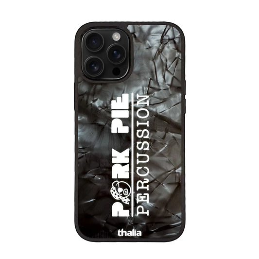 Thalia Pork Pie Logo Case for iPhone 15 Pro | Full Logo, Obsidian Black - Drum Center Of Portsmouth