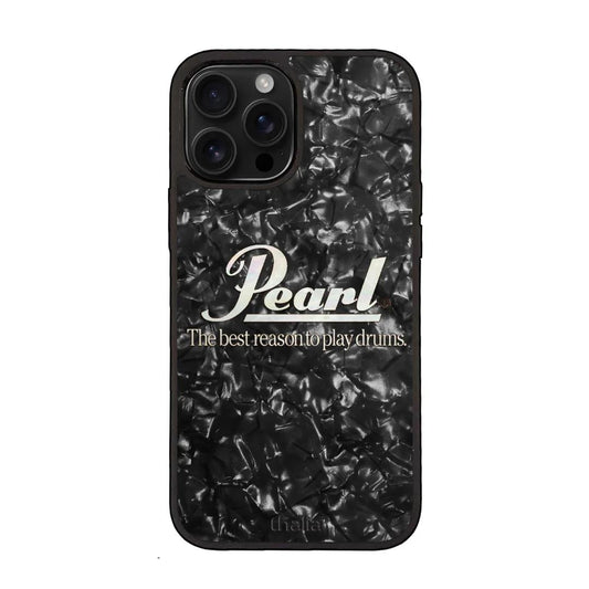 Thalia Pearl Logo Case for iPhone 15 Pro | Horizontal Logo, Black Diamond