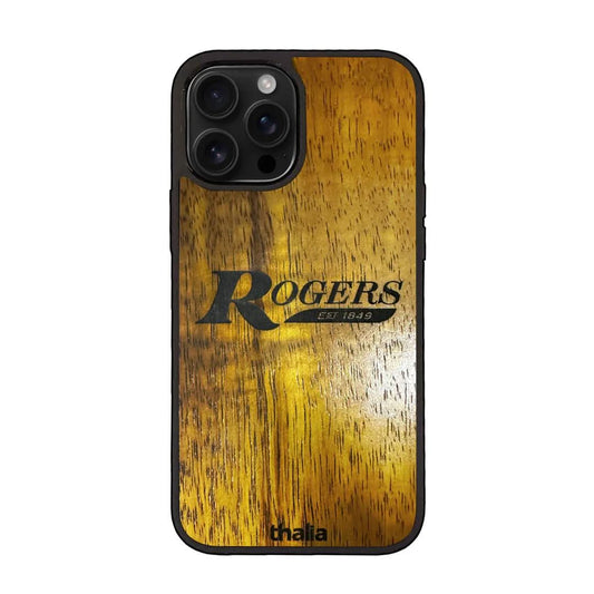Thalia Rogers Logo Case for iPhone 15 Plus | Horizontal Logo, Hawaiian Koa