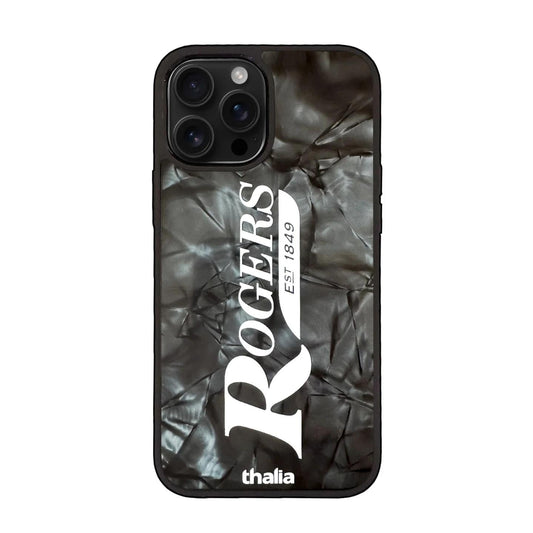 Thalia Rogers Logo Case for iPhone 15 Pro Max | Vertical Logo, Black Diamond