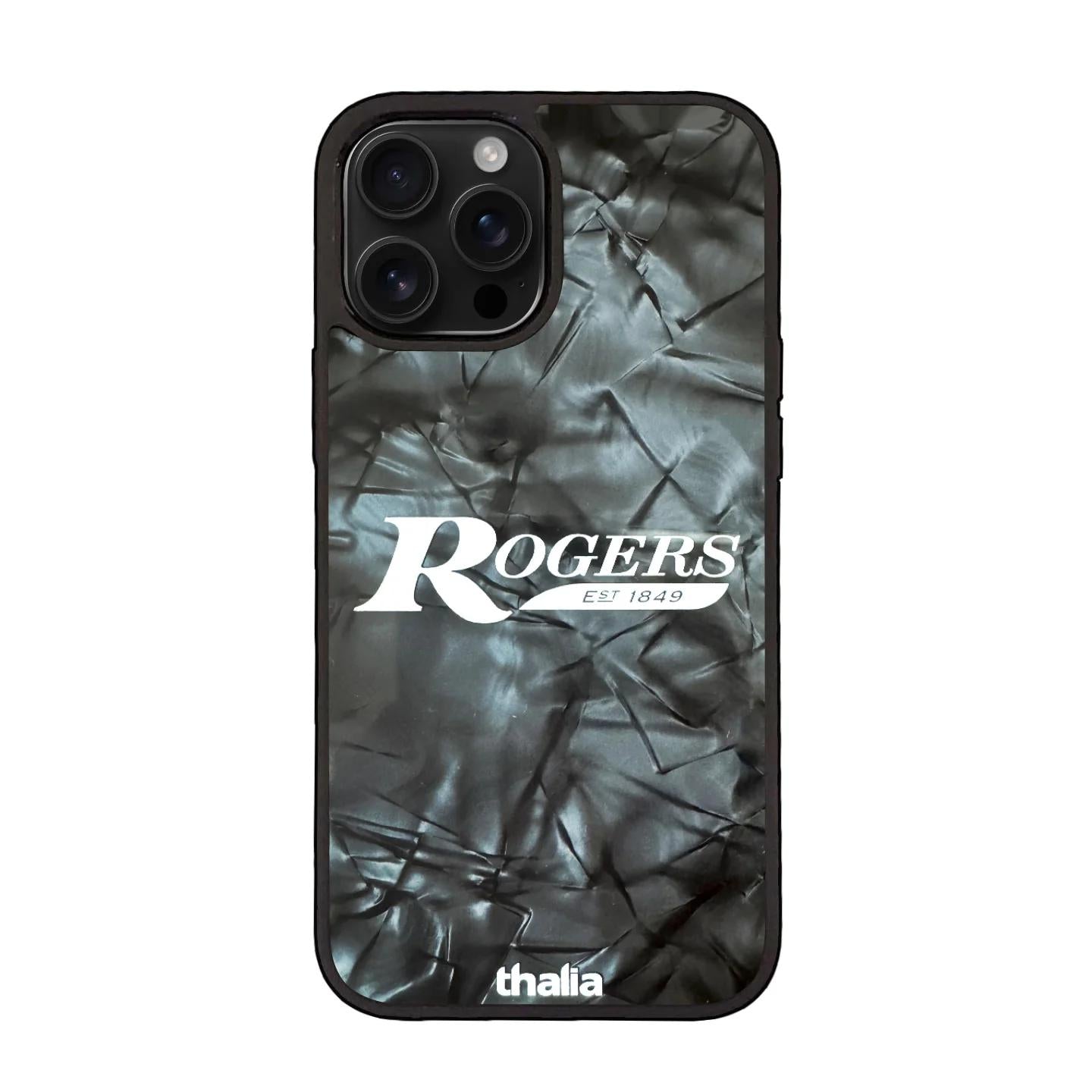 Thalia Rogers Logo Case for iPhone 15 | Horizontal Logo, Black Diamond