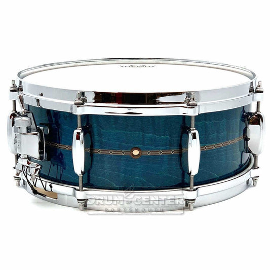 Tama Star Maple Snare Drum - 14x5.5 - Ocean Blue Curly Maple