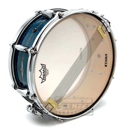 Tama Star Maple Snare Drum - 14x5.5 - Ocean Blue Curly Maple