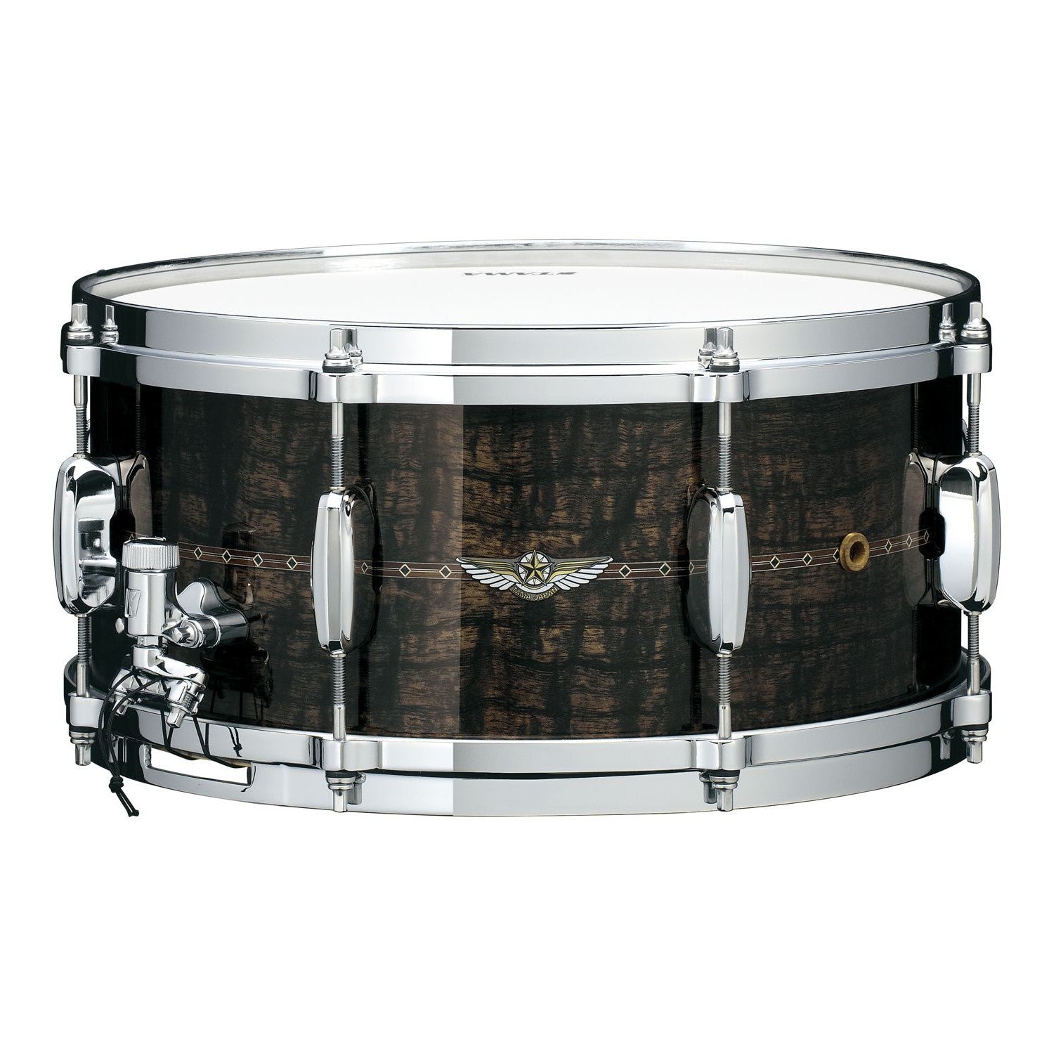 Tama Star Maple Snare Drum 13x6 Charcoal Brown Paraiso w/Outer Inlays - Drum Center Of Portsmouth