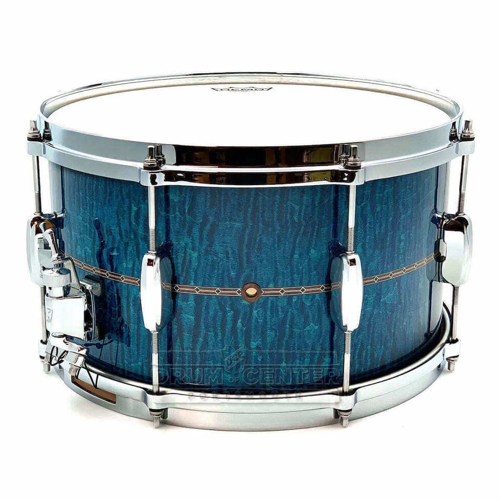 Tama Star Maple Snare Drum 14x8 Ocean Blue Curly Maple