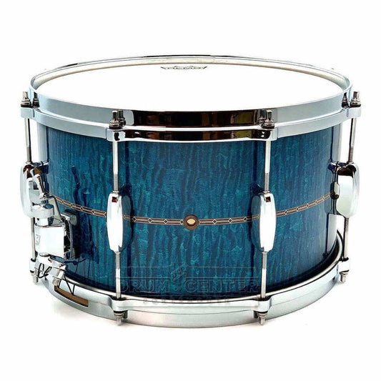 Tama Star Maple Snare Drum 14x8 Ocean Blue Curly Maple